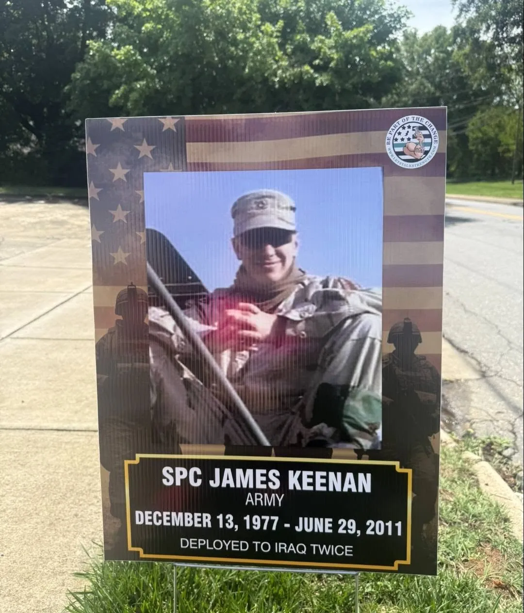 In memory of SPC James Keenan