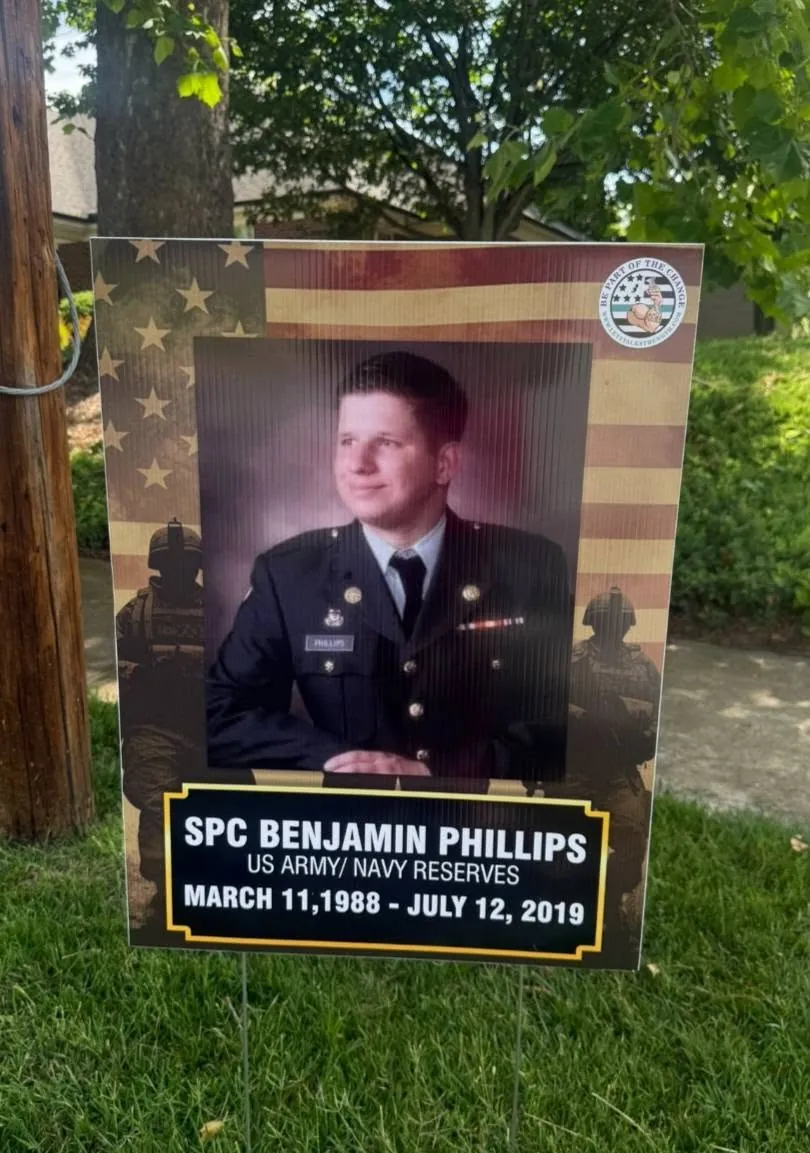 In memory of SPC Benjamin Phillips