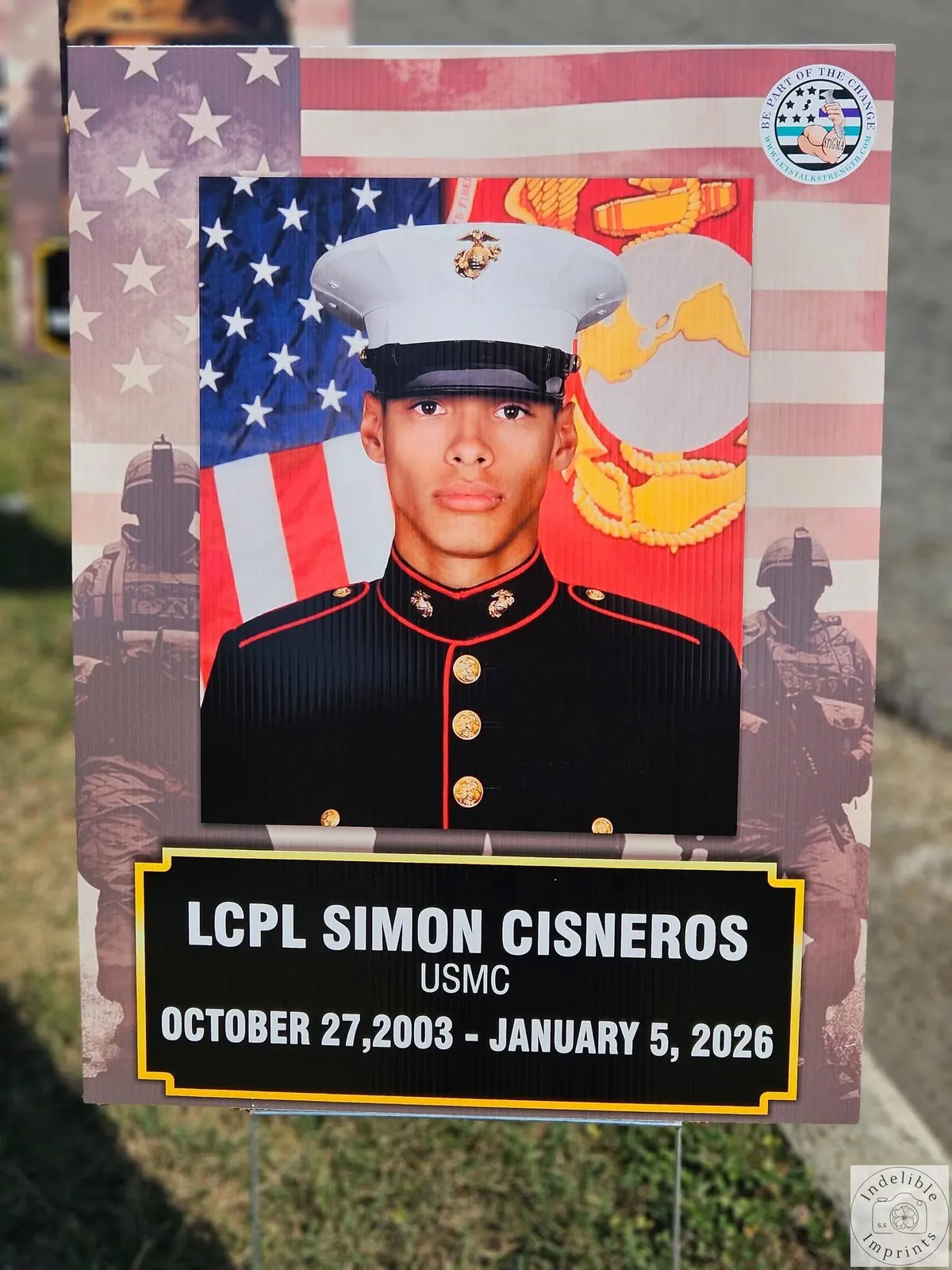 In memory of LCpl Simon Cisneros