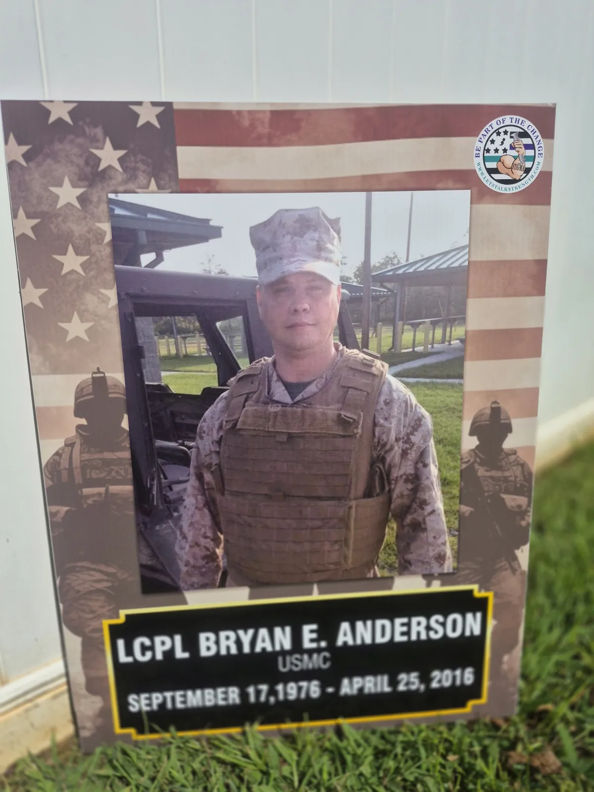 In memory of LCpl Bryan E. Anderson
